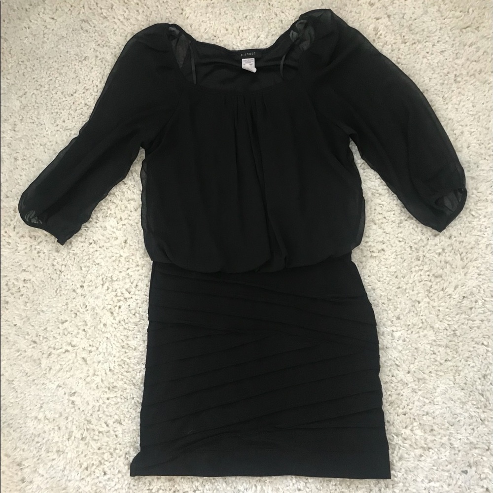 Long-Sleeve Scoop Dress